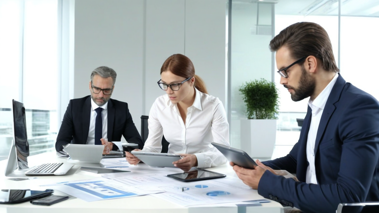 Automatyzacja procesów biznesowych - zespół w nowoczesnym biurze